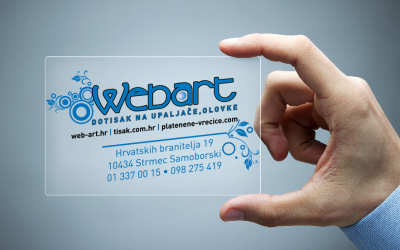 Plastične prozirne vizitke